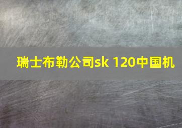 瑞士布勒公司sk 120中国机